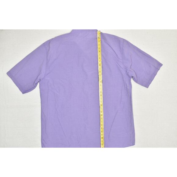 Men's Sean Combs ENYCE Purple Short Sleeve Button Down Shirt Size L - Picture 6 of 8